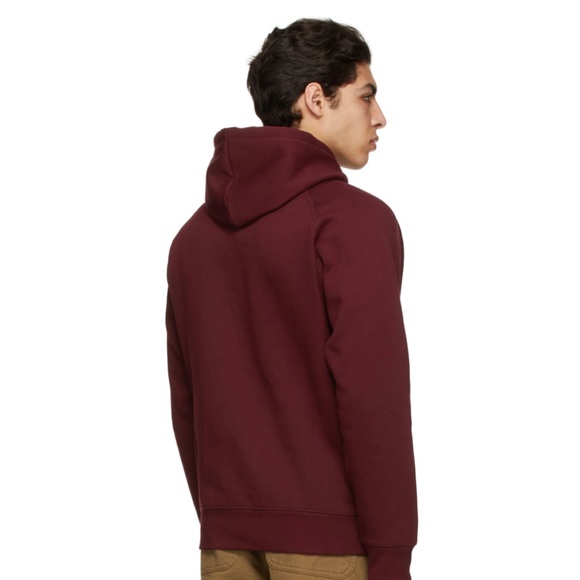 Carhartt WIP Burgundy Chase Hoodie - Picture 2 of 5